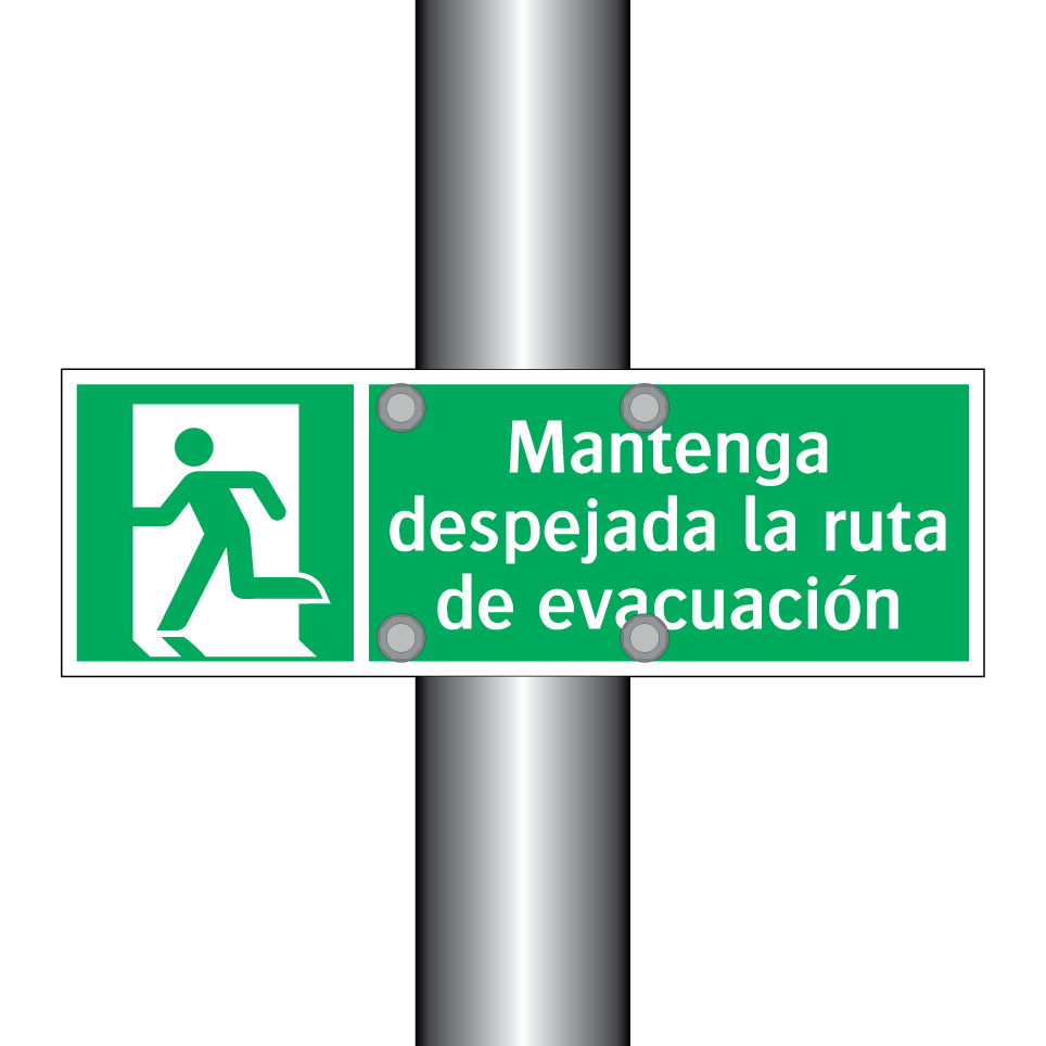 Mantenga despejada la ruta de evacuación