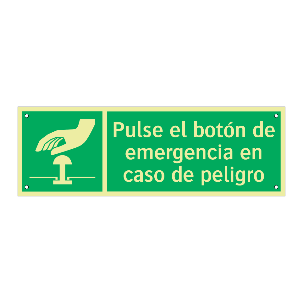Pulse el botón de emergencia en caso de peligro