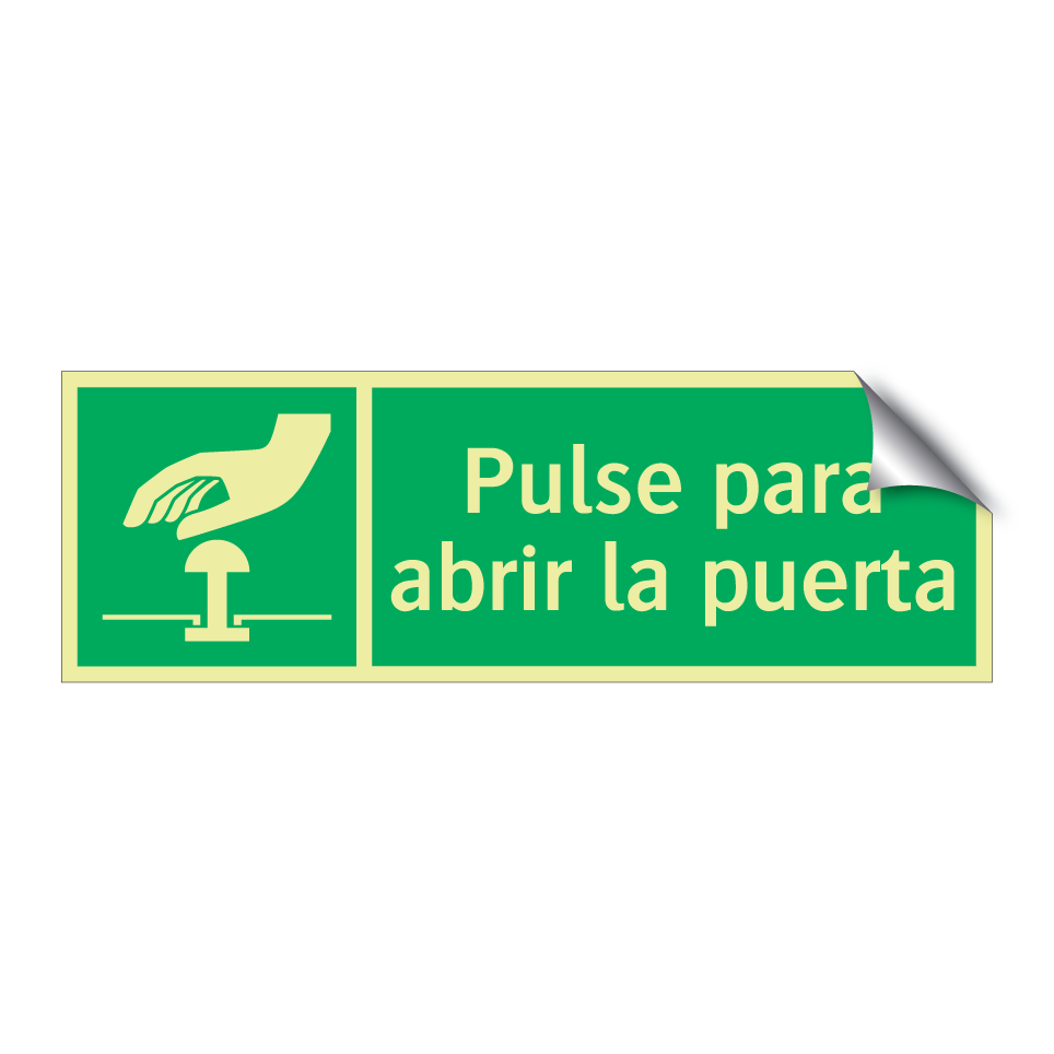 Pulse para abrir la puerta