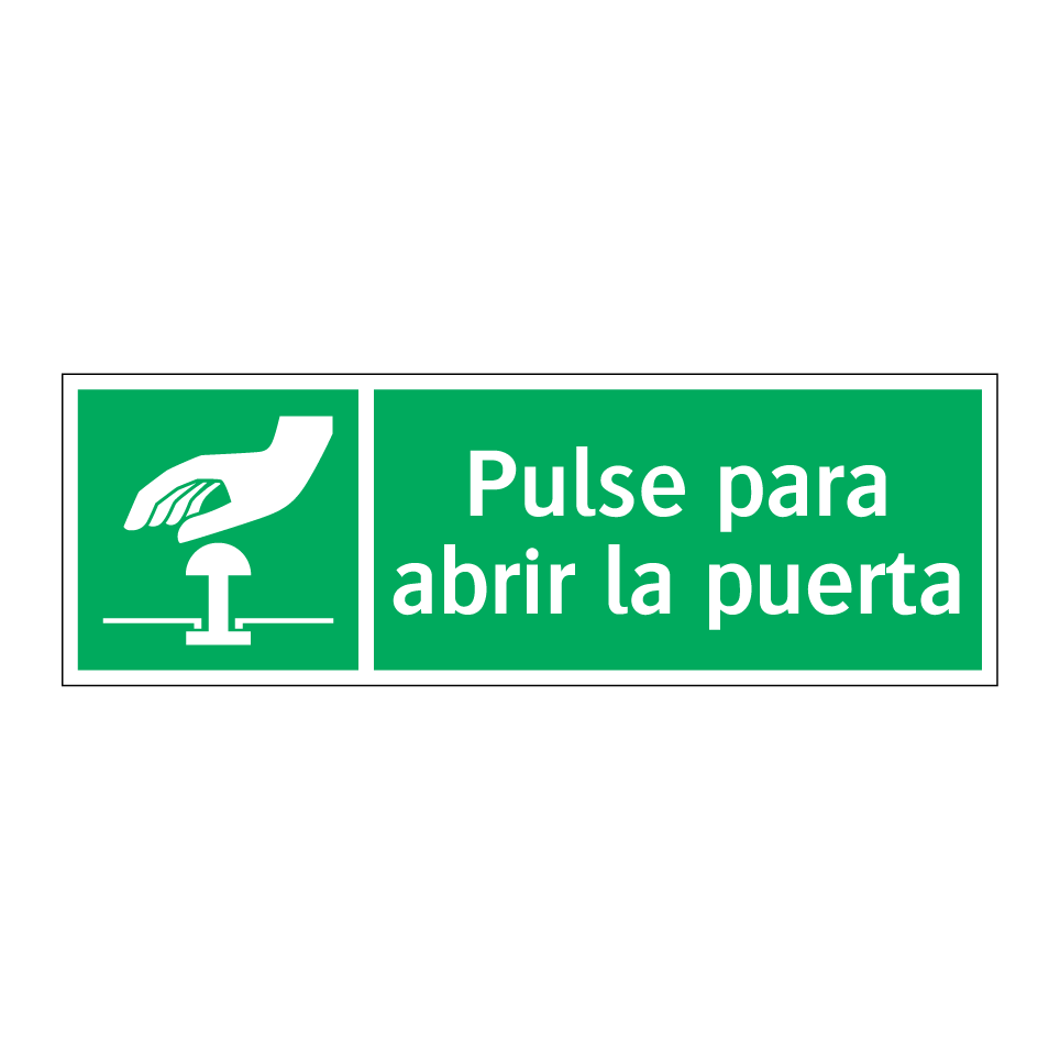 Pulse para abrir la puerta