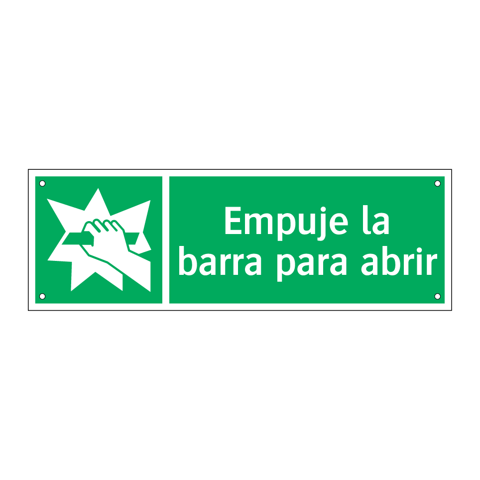 Empuje la barra para abrir