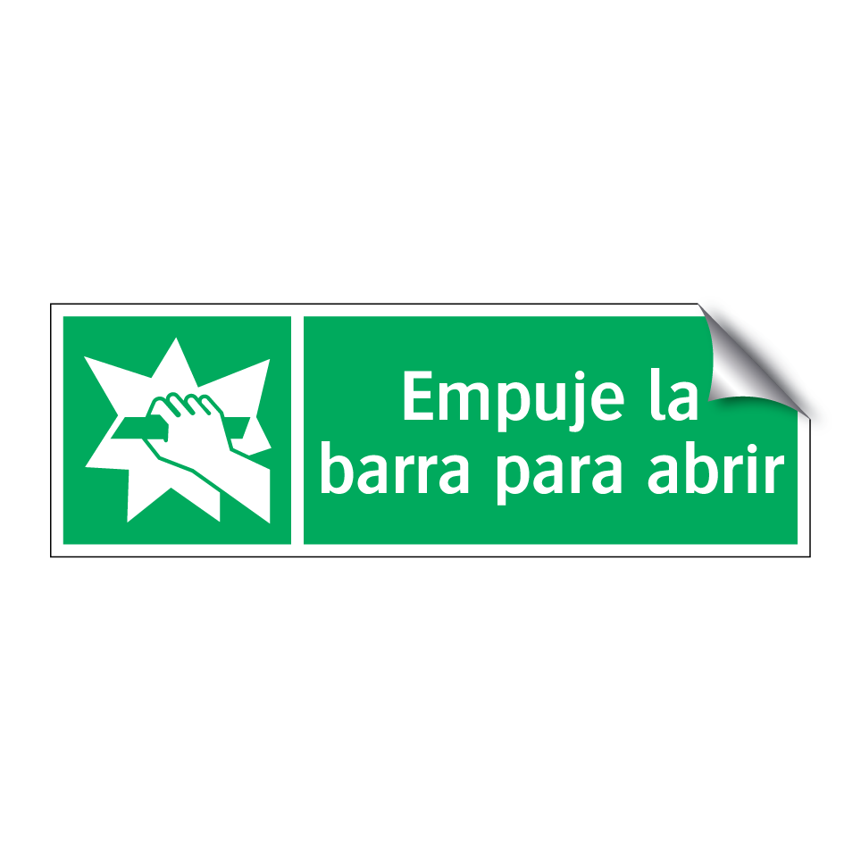 Empuje la barra para abrir