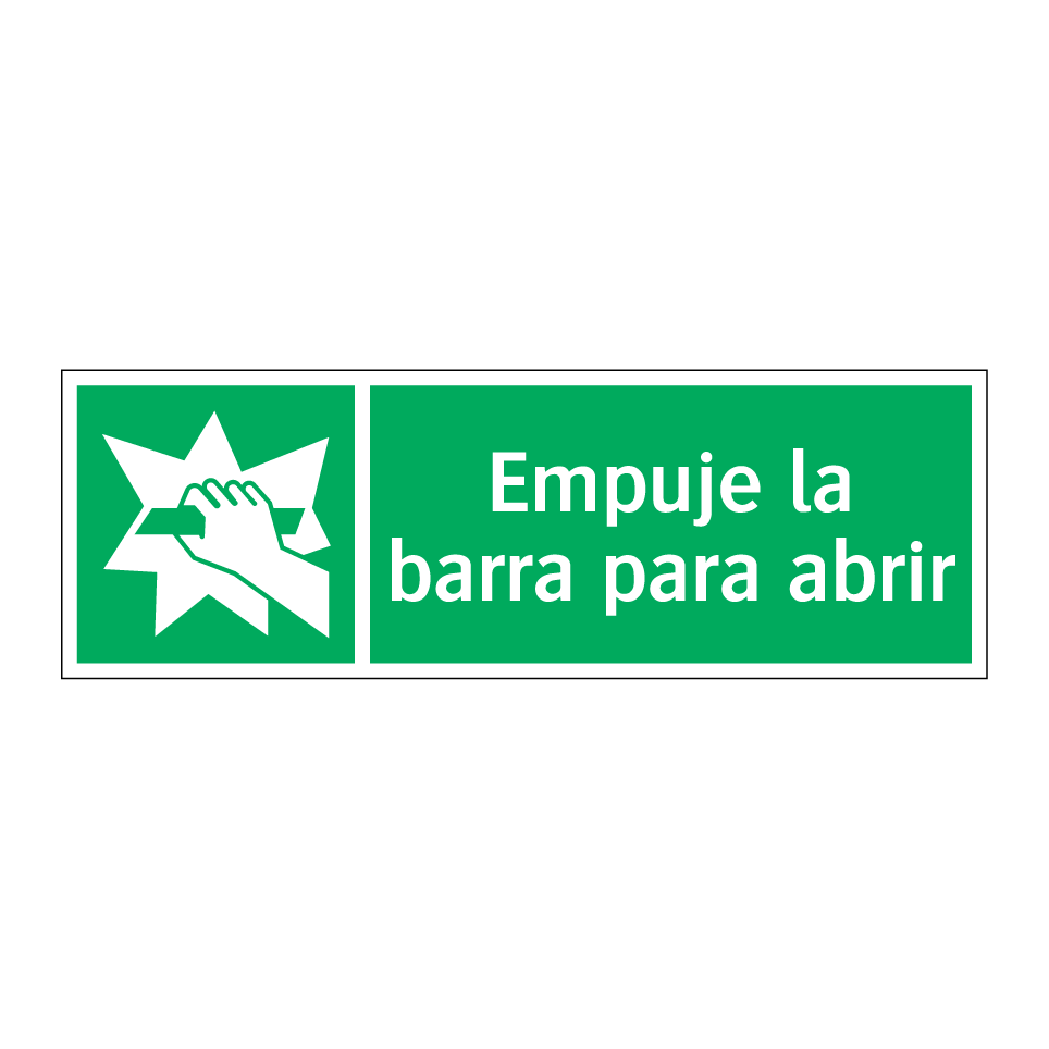Empuje la barra para abrir