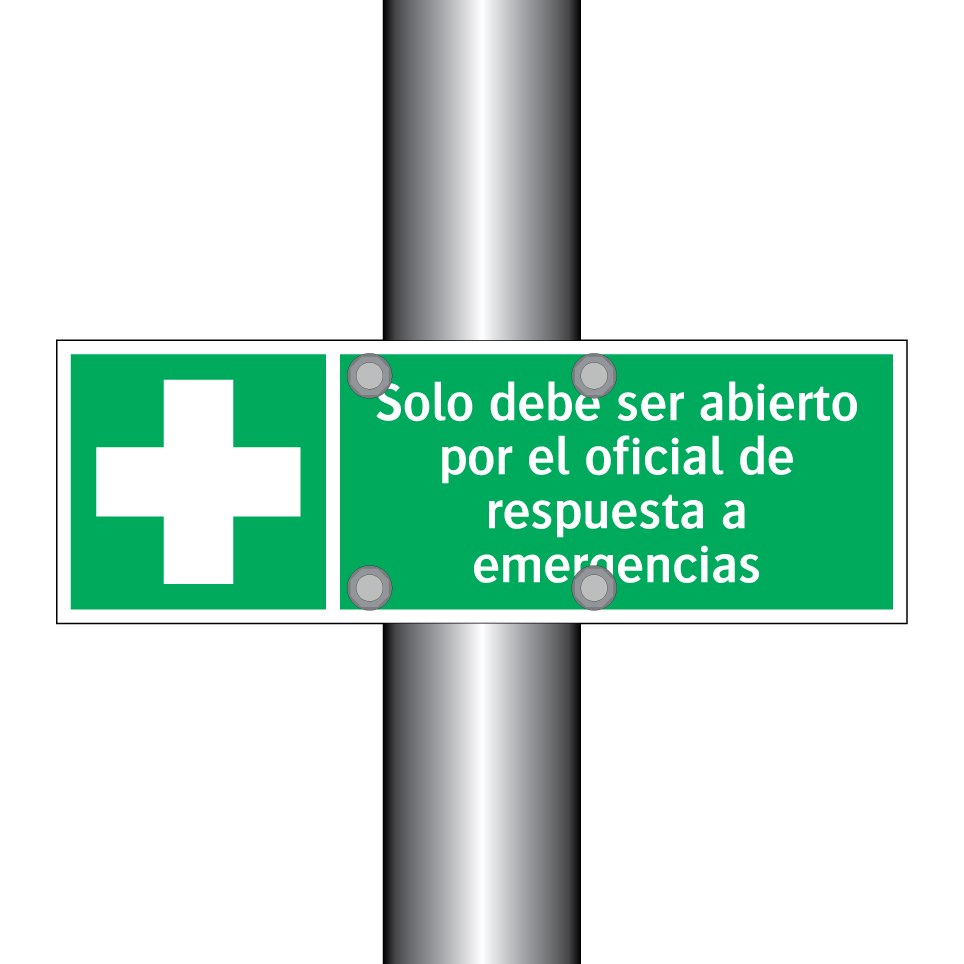 Solo debe ser abierto por el oficial de respuesta a emergencias