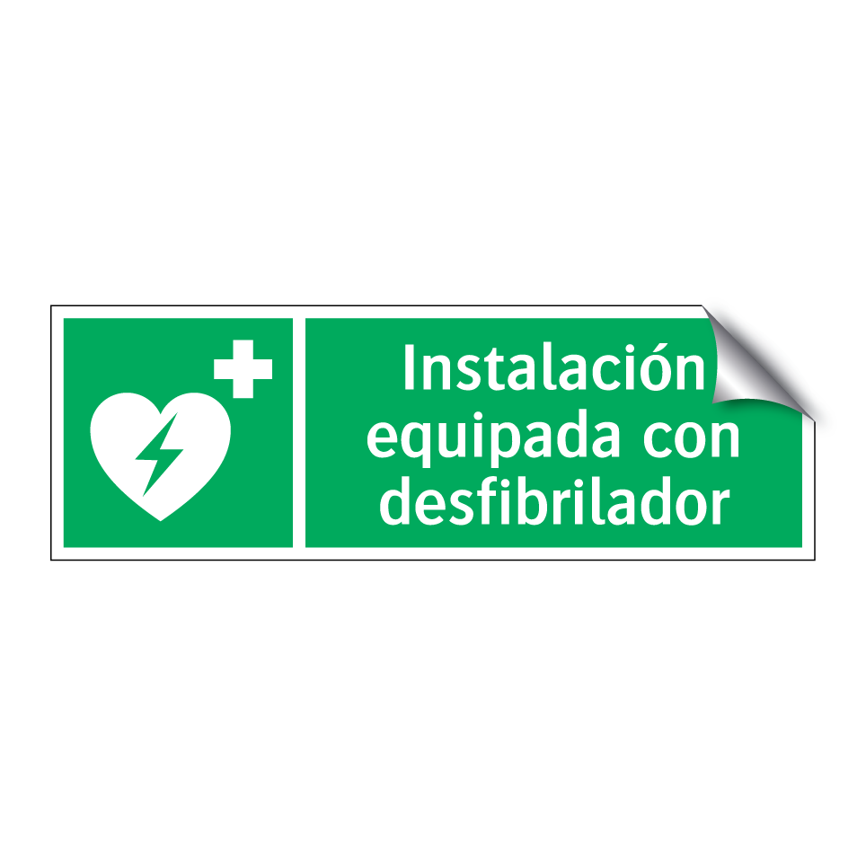Instalación equipada con desfibrilador