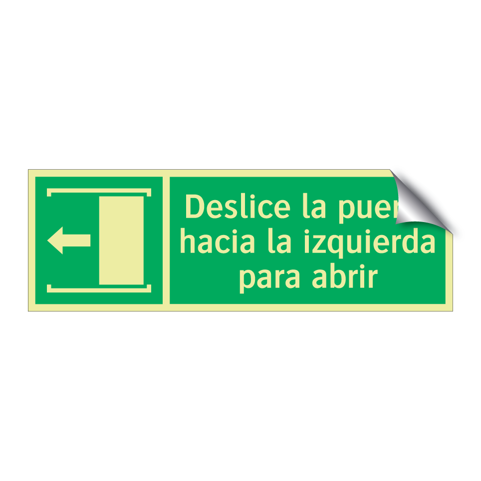 Deslice la puerta hacia la izquierda para abrir