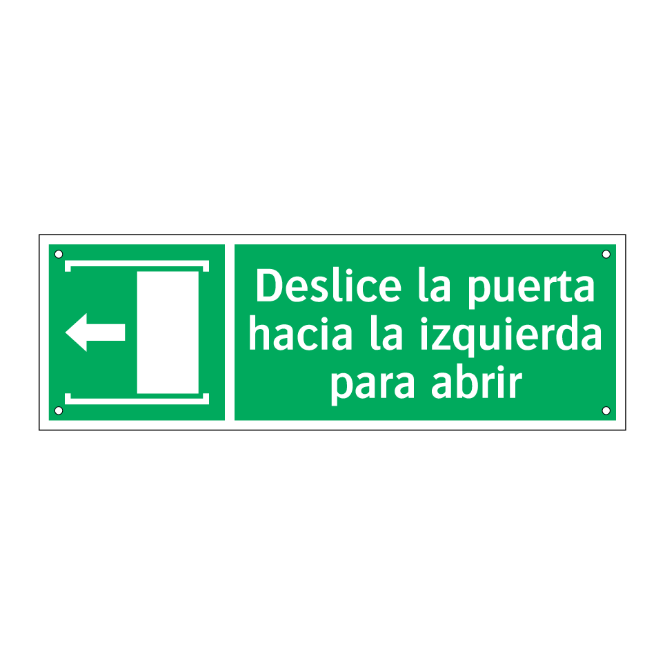 Deslice la puerta hacia la izquierda para abrir