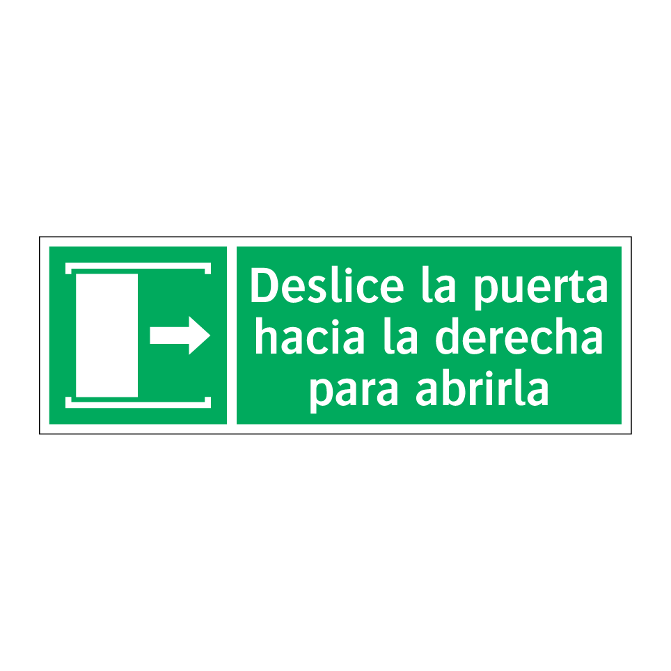 Deslice la puerta hacia la derecha para abrirla