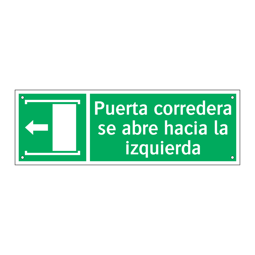 Puerta corredera se abre hacia la izquierda