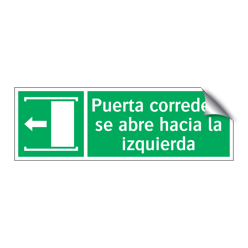Puerta corredera se abre hacia la izquierda
