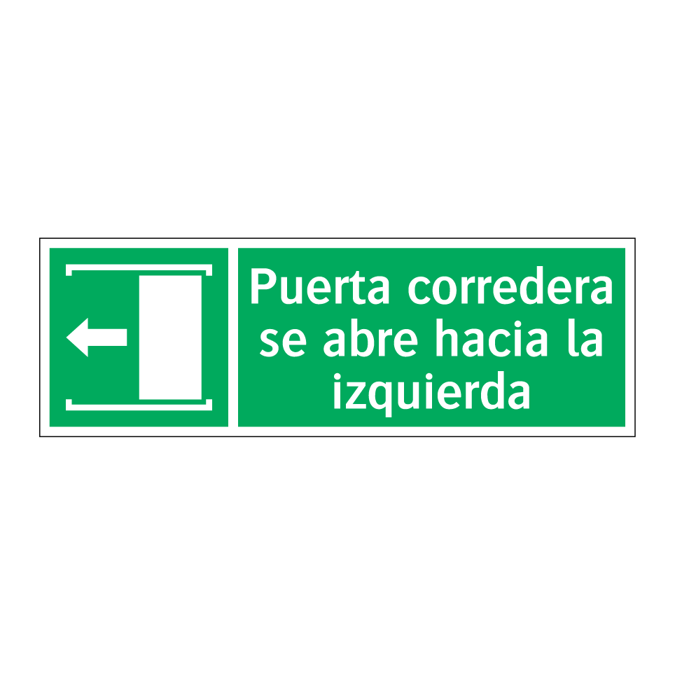 Puerta corredera se abre hacia la izquierda