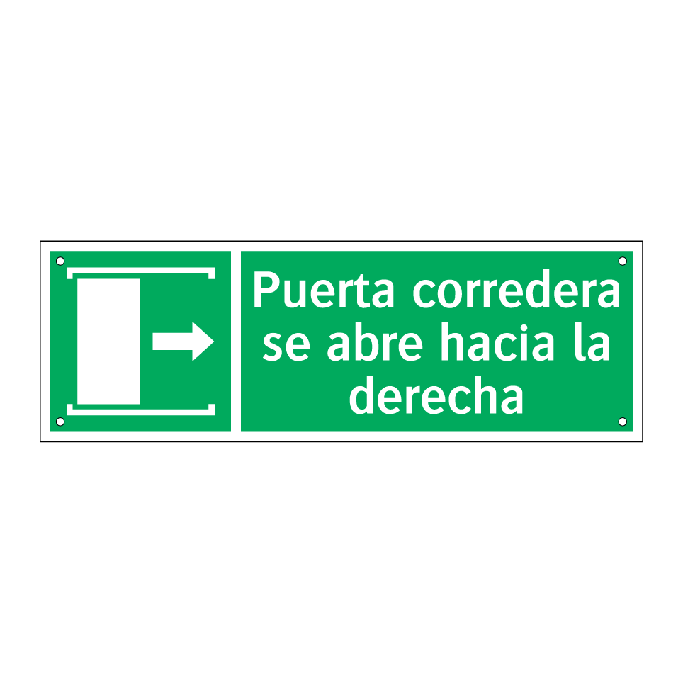 Puerta corredera se abre hacia la derecha