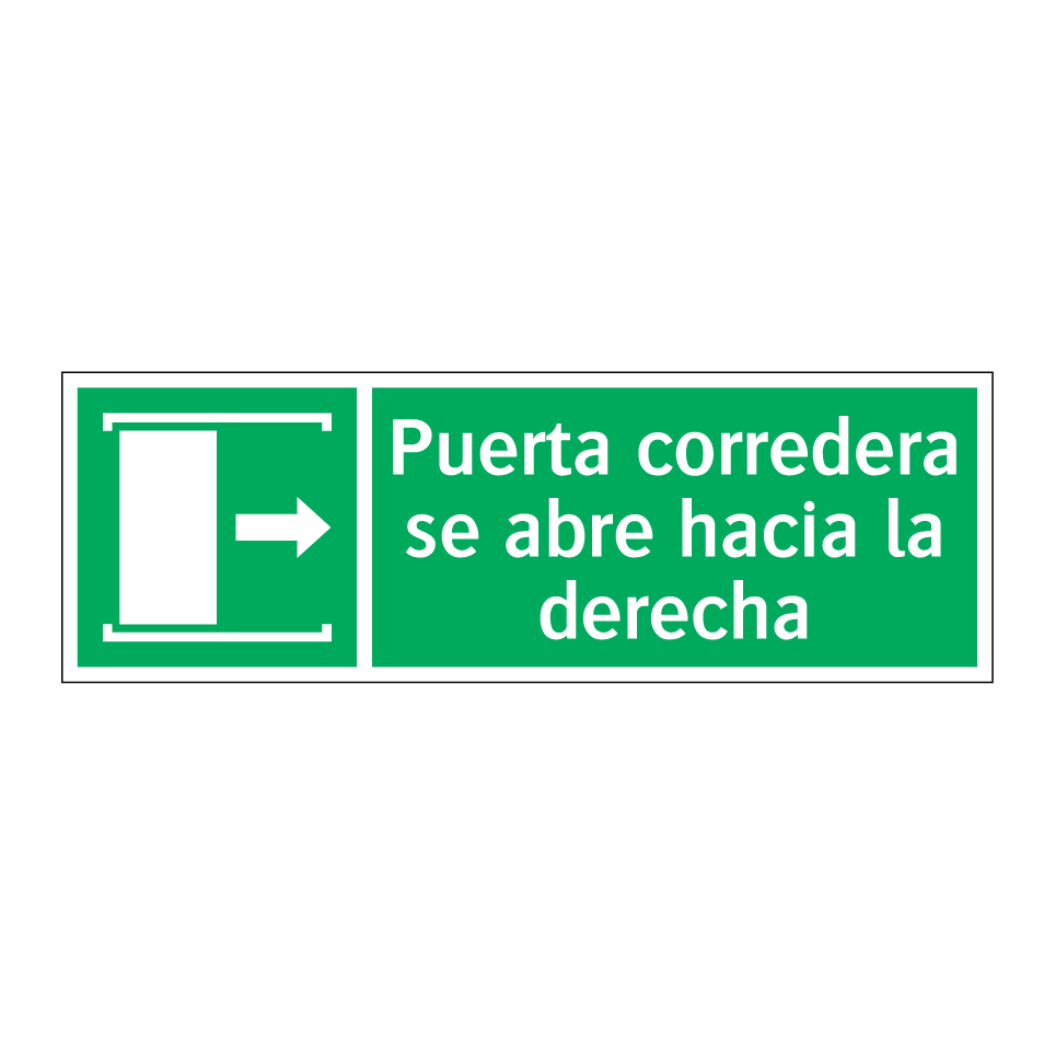 Puerta corredera se abre hacia la derecha