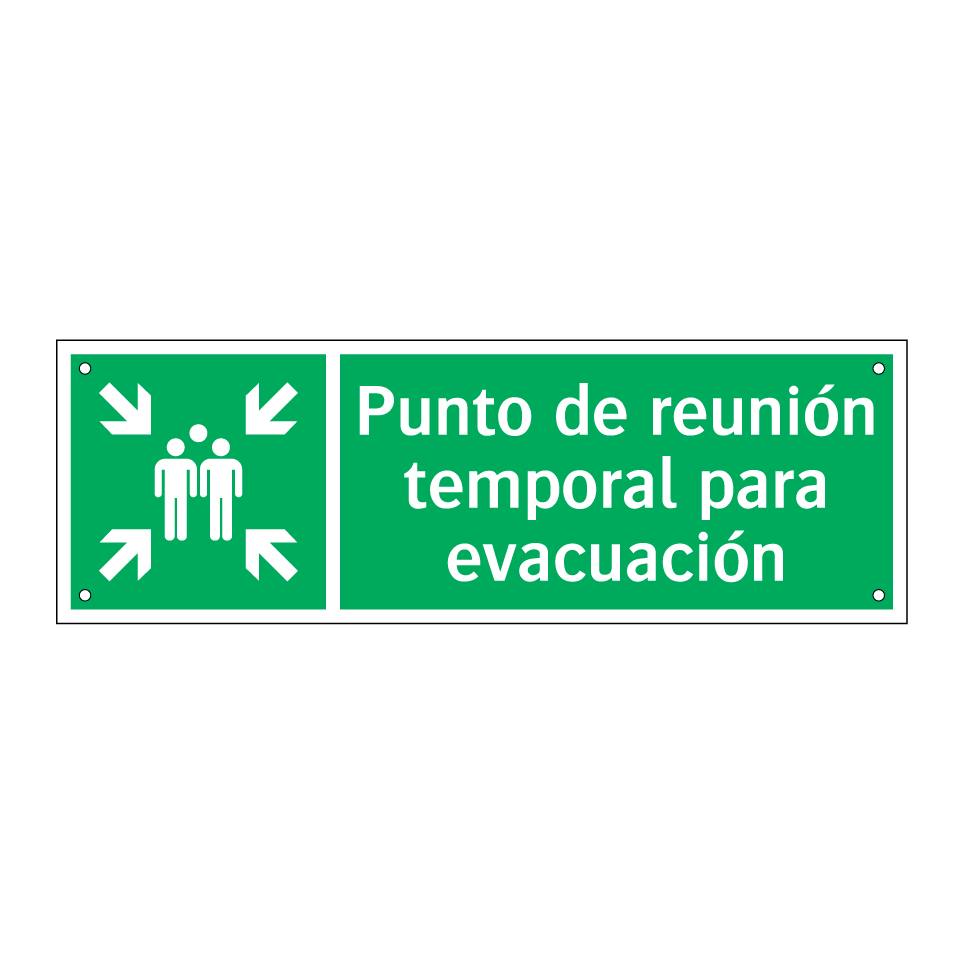 Punto de reunión temporal para evacuación