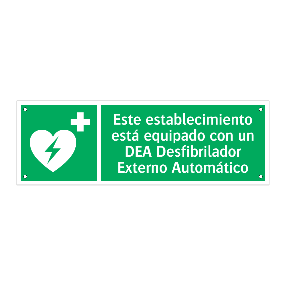 Este establecimiento está equipado con un DEA Desfibrilador Externo Automático