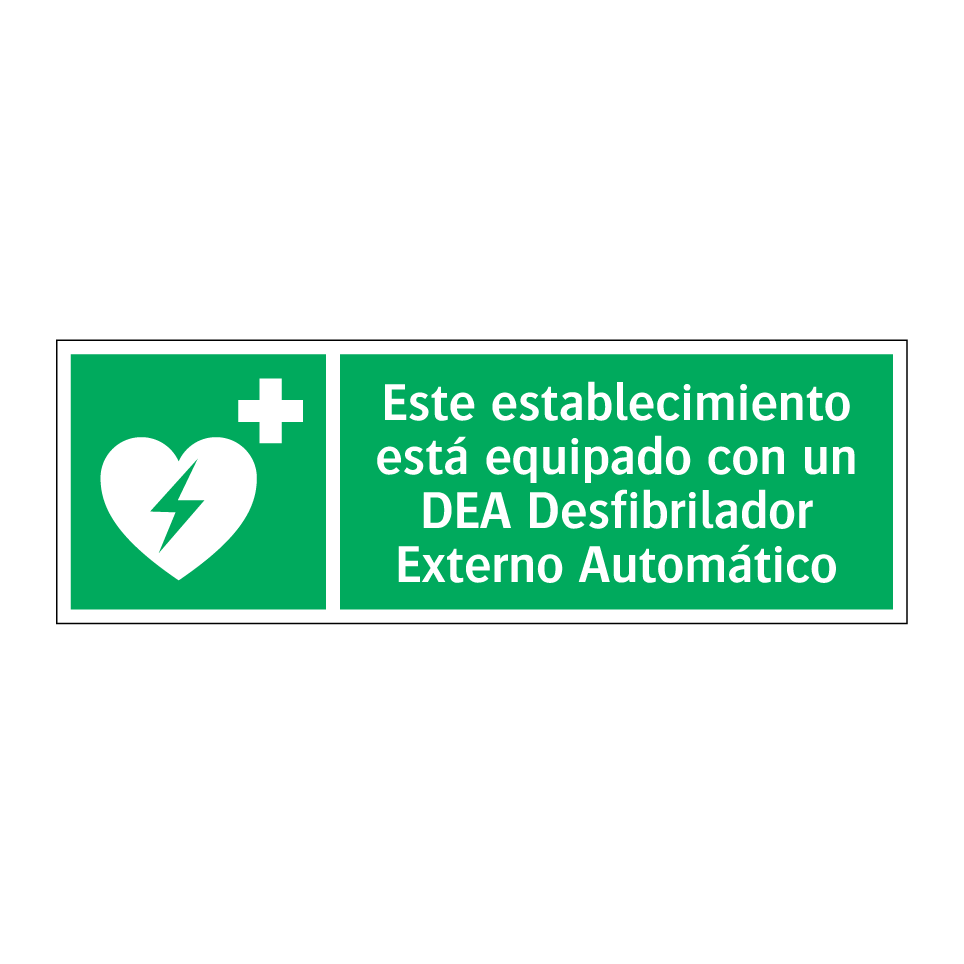 Este establecimiento está equipado con un DEA Desfibrilador Externo Automático
