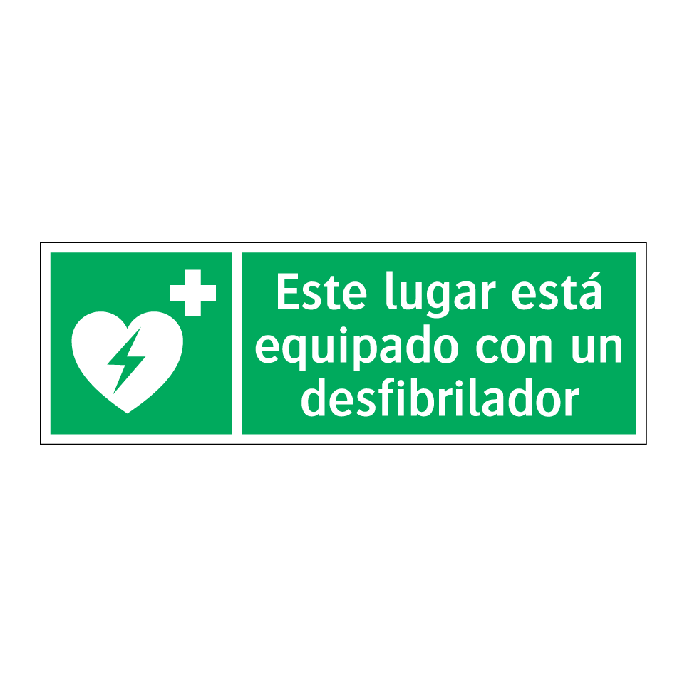 Este lugar está equipado con un desfibrilador