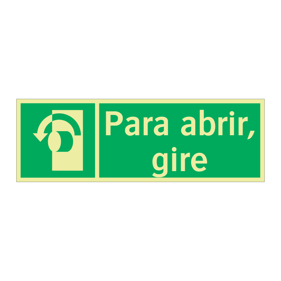 Para abrir, gire