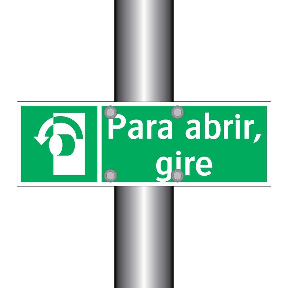 Para abrir, gire