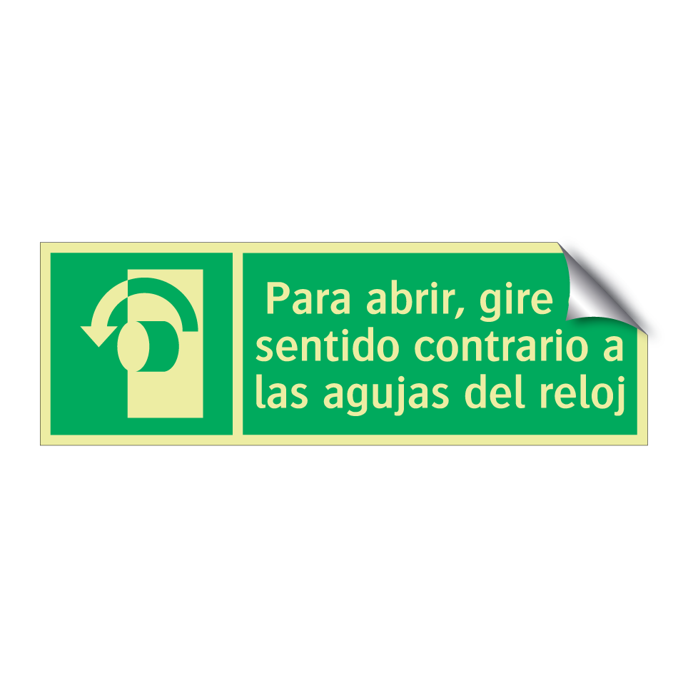 Para abrir, gire en sentido contrario a las agujas del reloj