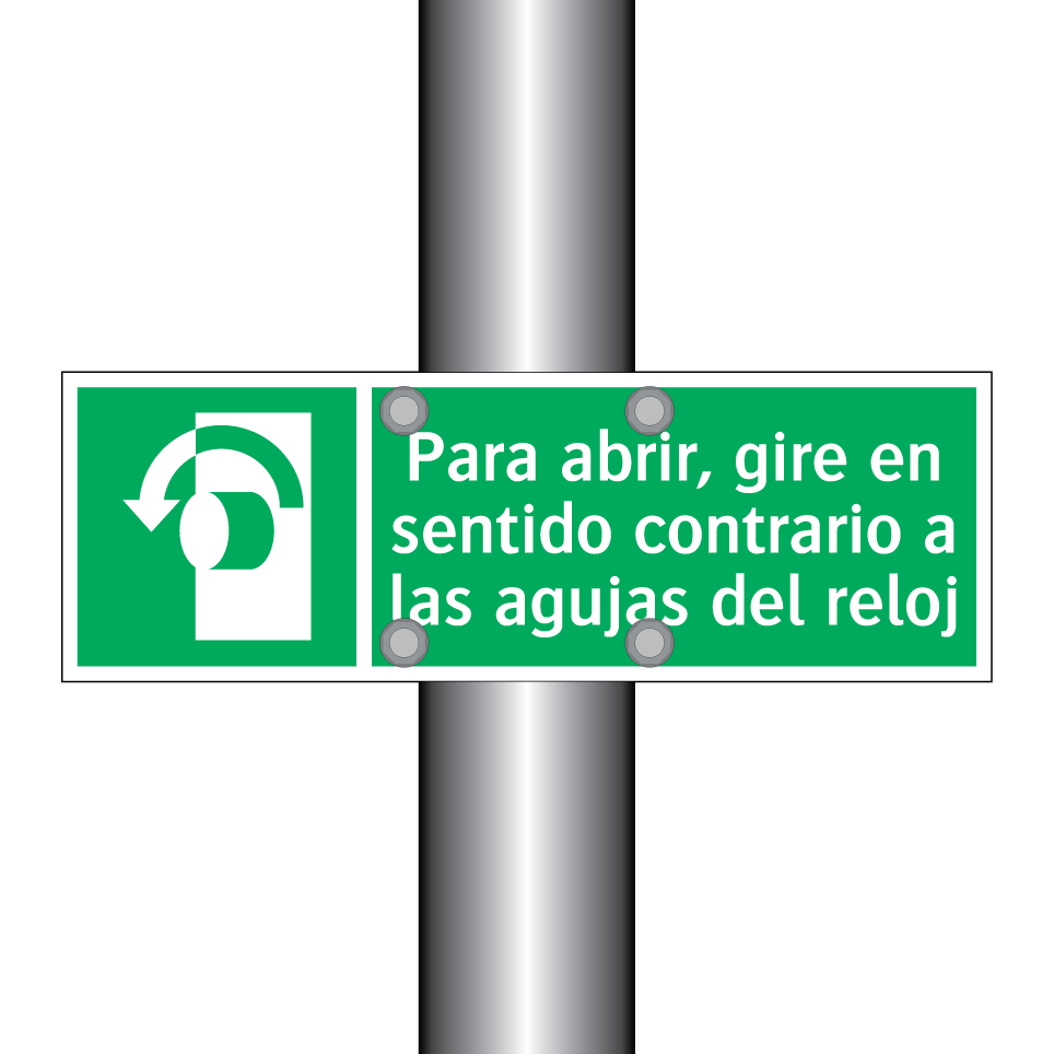 Para abrir, gire en sentido contrario a las agujas del reloj