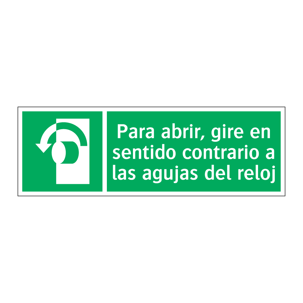 Para abrir, gire en sentido contrario a las agujas del reloj