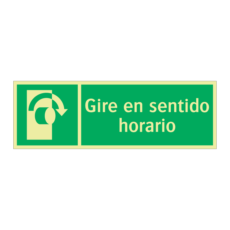 Gire en sentido horario