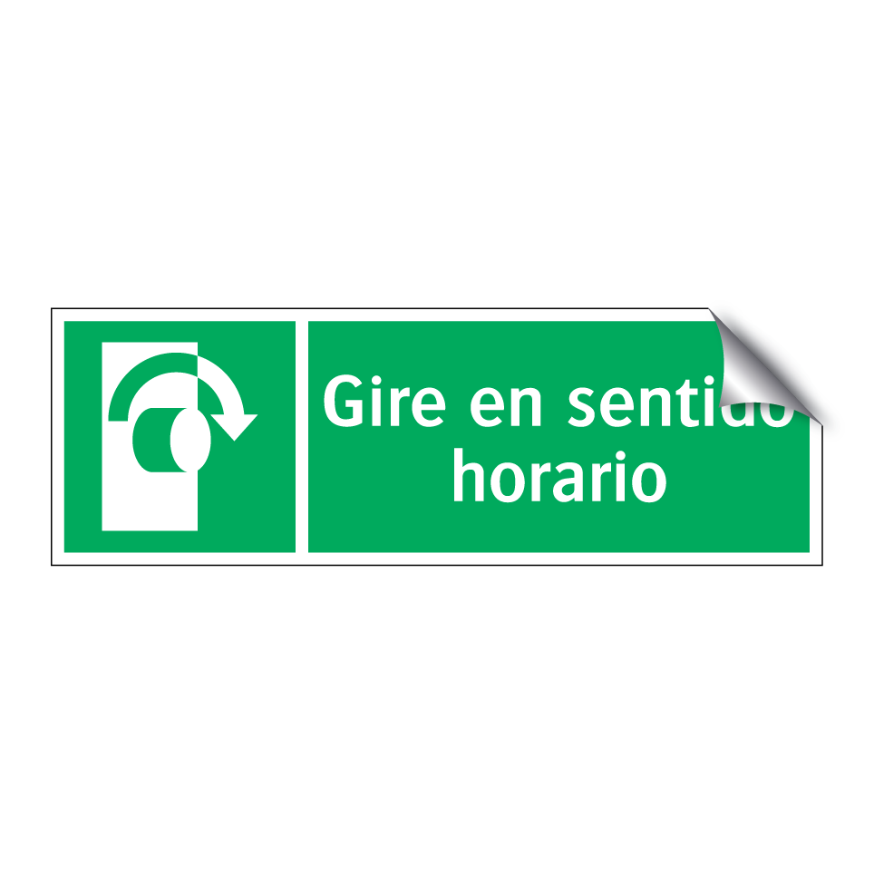 Gire en sentido horario