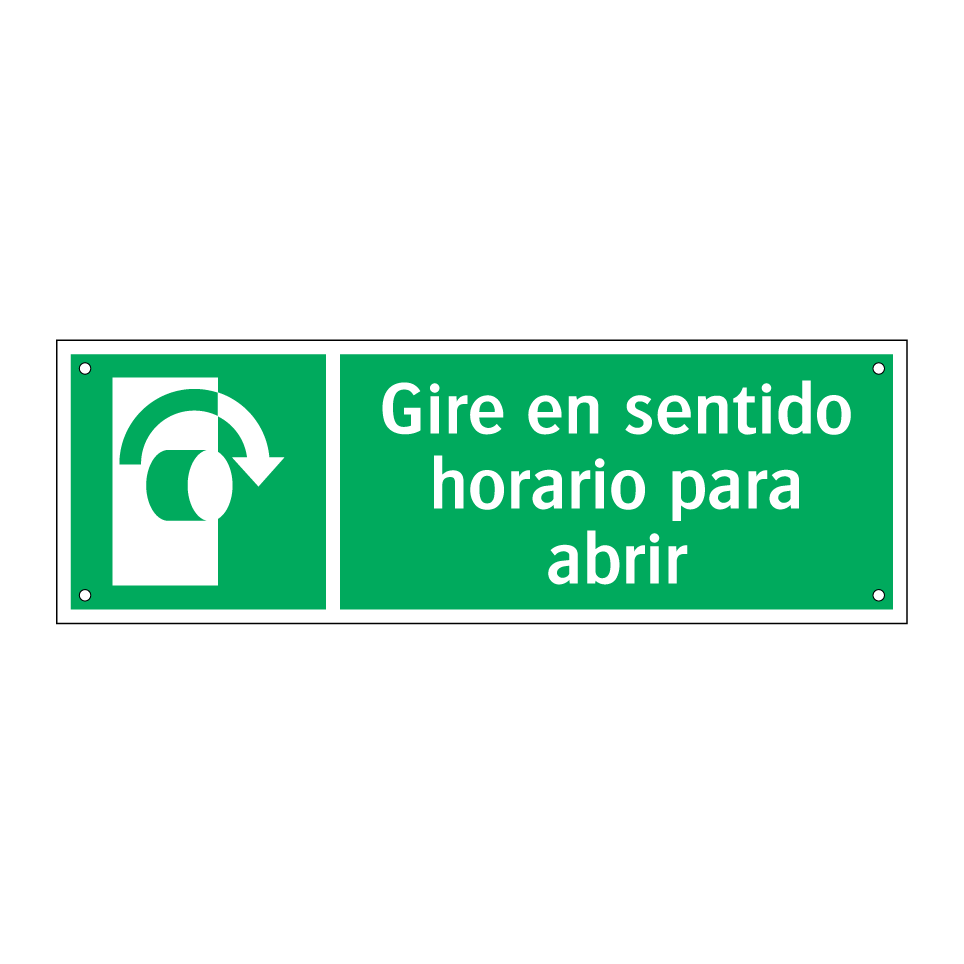 Gire en sentido horario para abrir