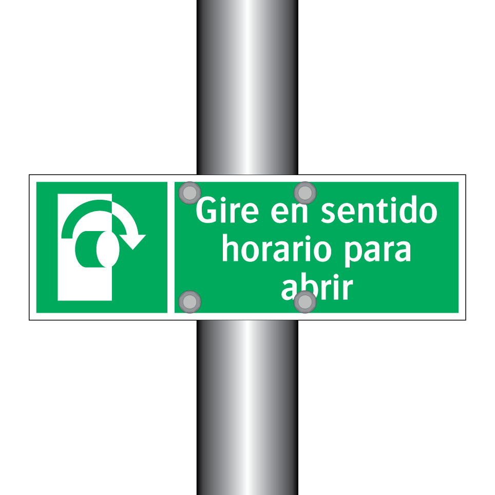 Gire en sentido horario para abrir