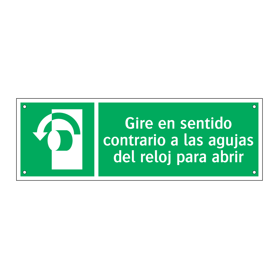 Gire en sentido contrario a las agujas del reloj para abrir