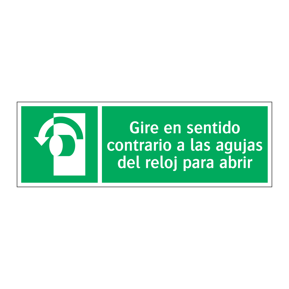 Gire en sentido contrario a las agujas del reloj para abrir
