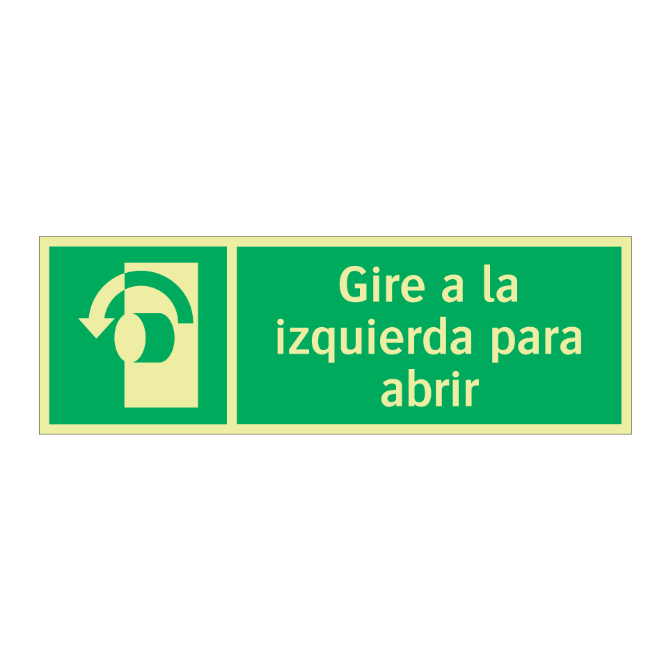 Gire a la izquierda para abrir