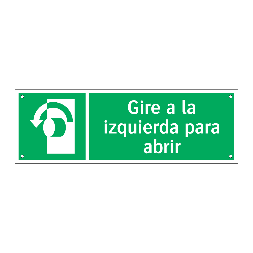 Gire a la izquierda para abrir