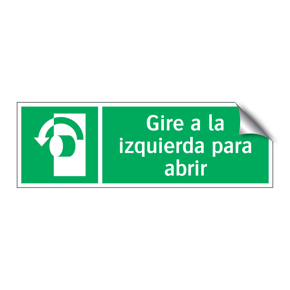 Gire a la izquierda para abrir