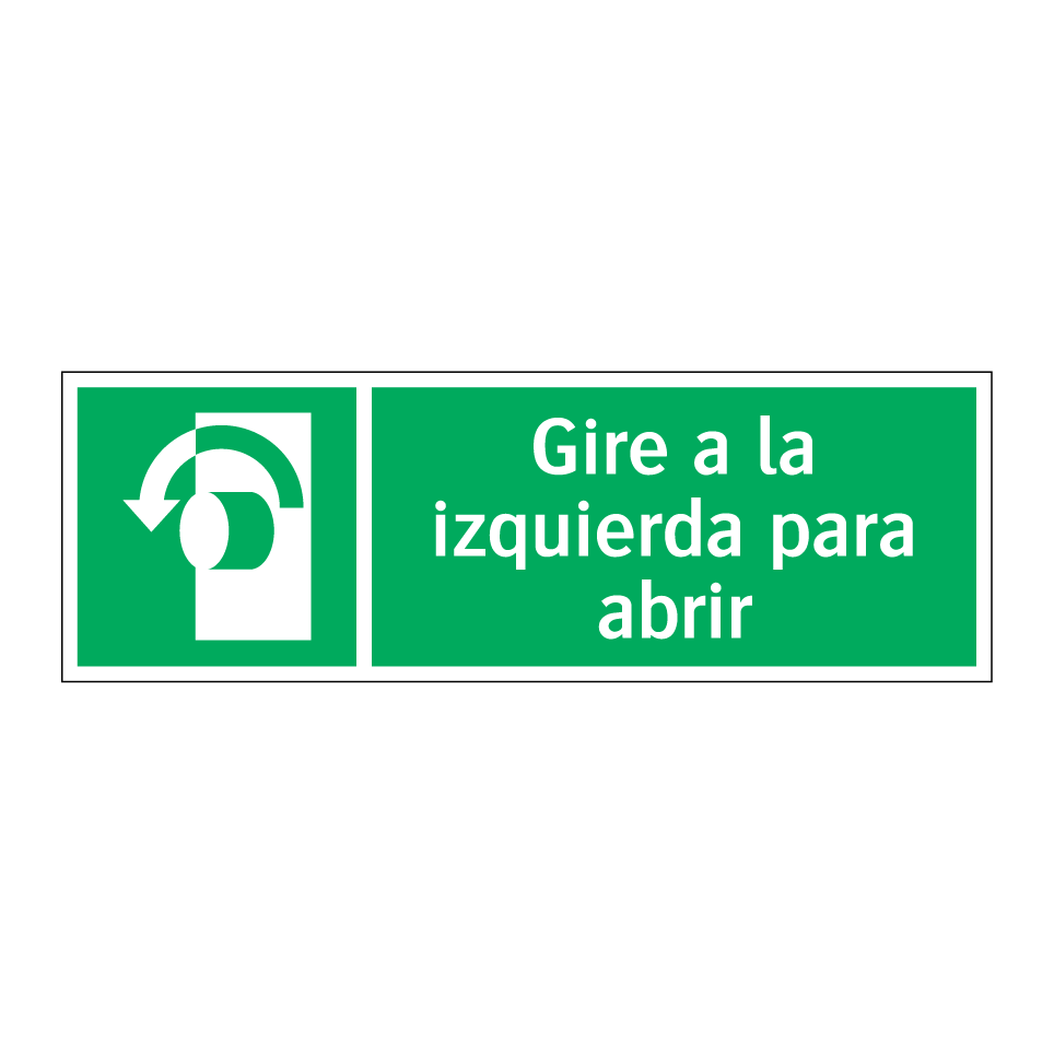 Gire a la izquierda para abrir