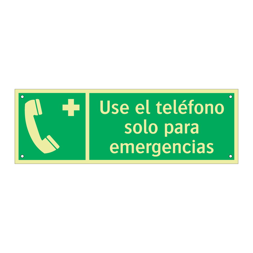 Use el teléfono solo para emergencias