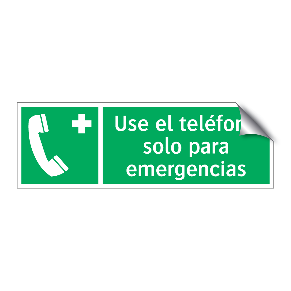 Use el teléfono solo para emergencias