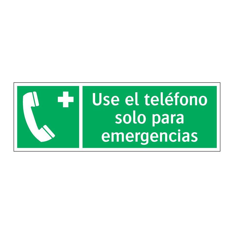Use el teléfono solo para emergencias