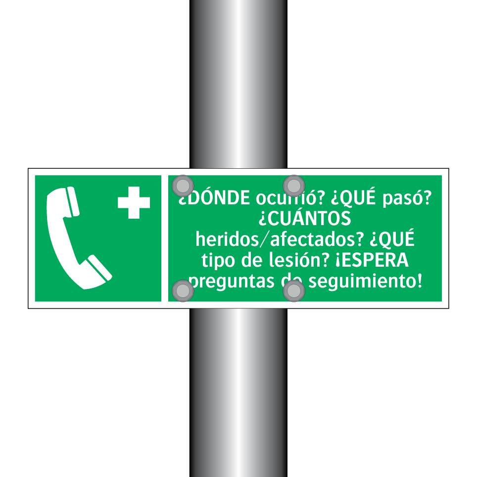 ¿DÓNDE ocurrió? ¿QUÉ pasó? ¿CUÁNTOS heridos/afectados? ¿QUÉ tipo de lesión? ¡ESPERA preguntas de seguimiento!