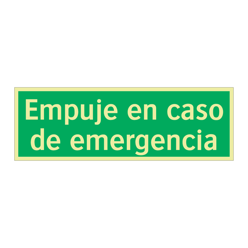 Empuje en caso de emergencia