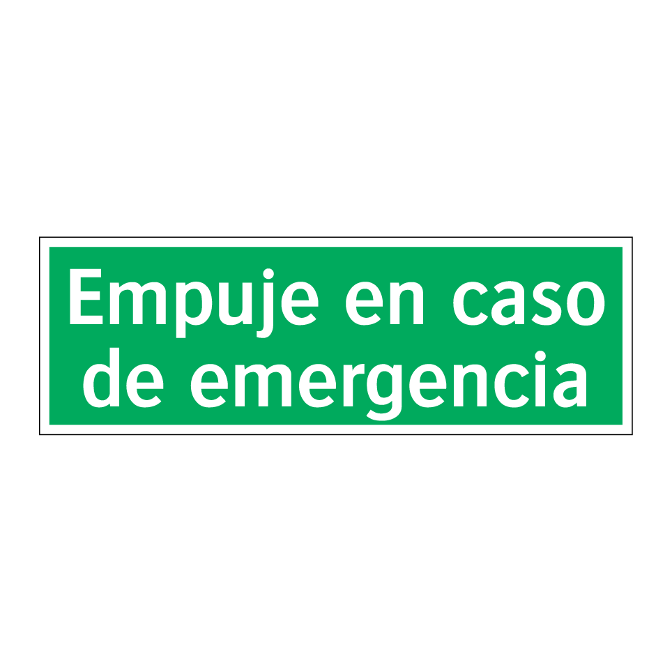 Empuje en caso de emergencia