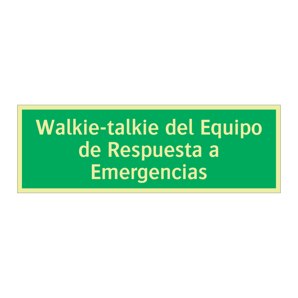 Walkie-talkie del Equipo de Respuesta a Emergencias