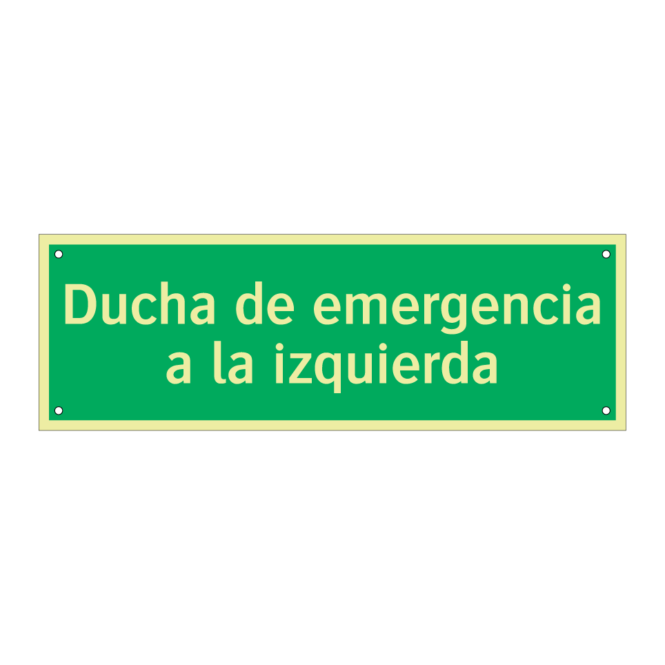 Ducha de emergencia a la izquierda