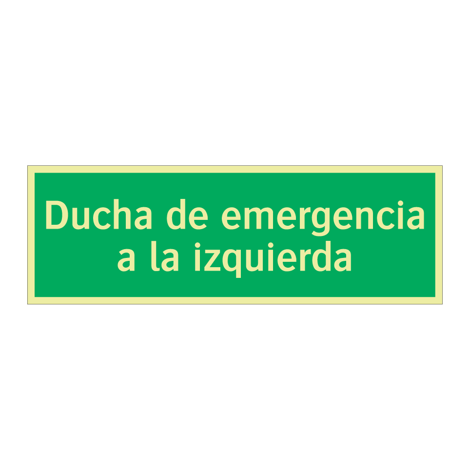Ducha de emergencia a la izquierda