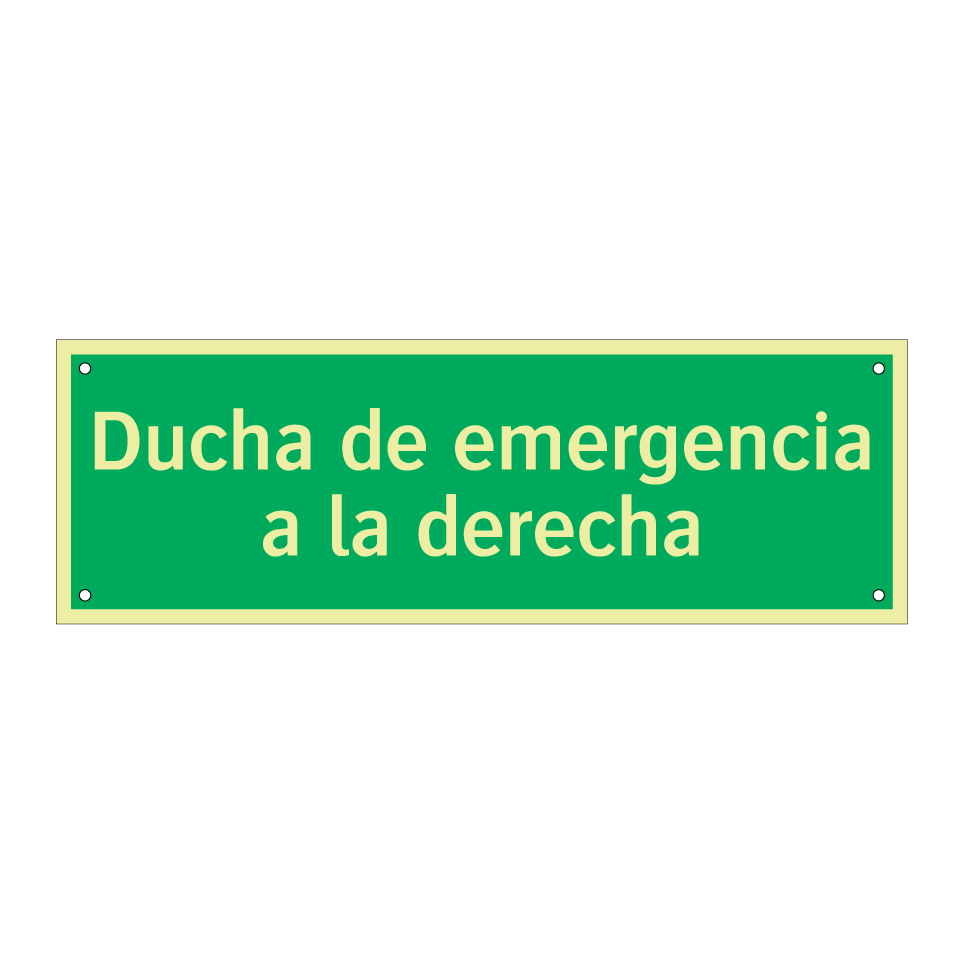 Ducha de emergencia a la derecha