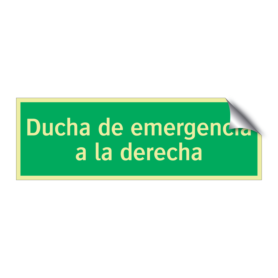 Ducha de emergencia a la derecha