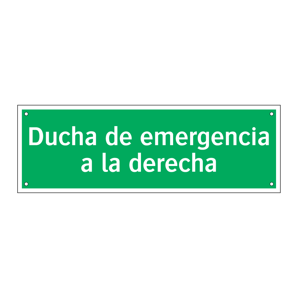 Ducha de emergencia a la derecha