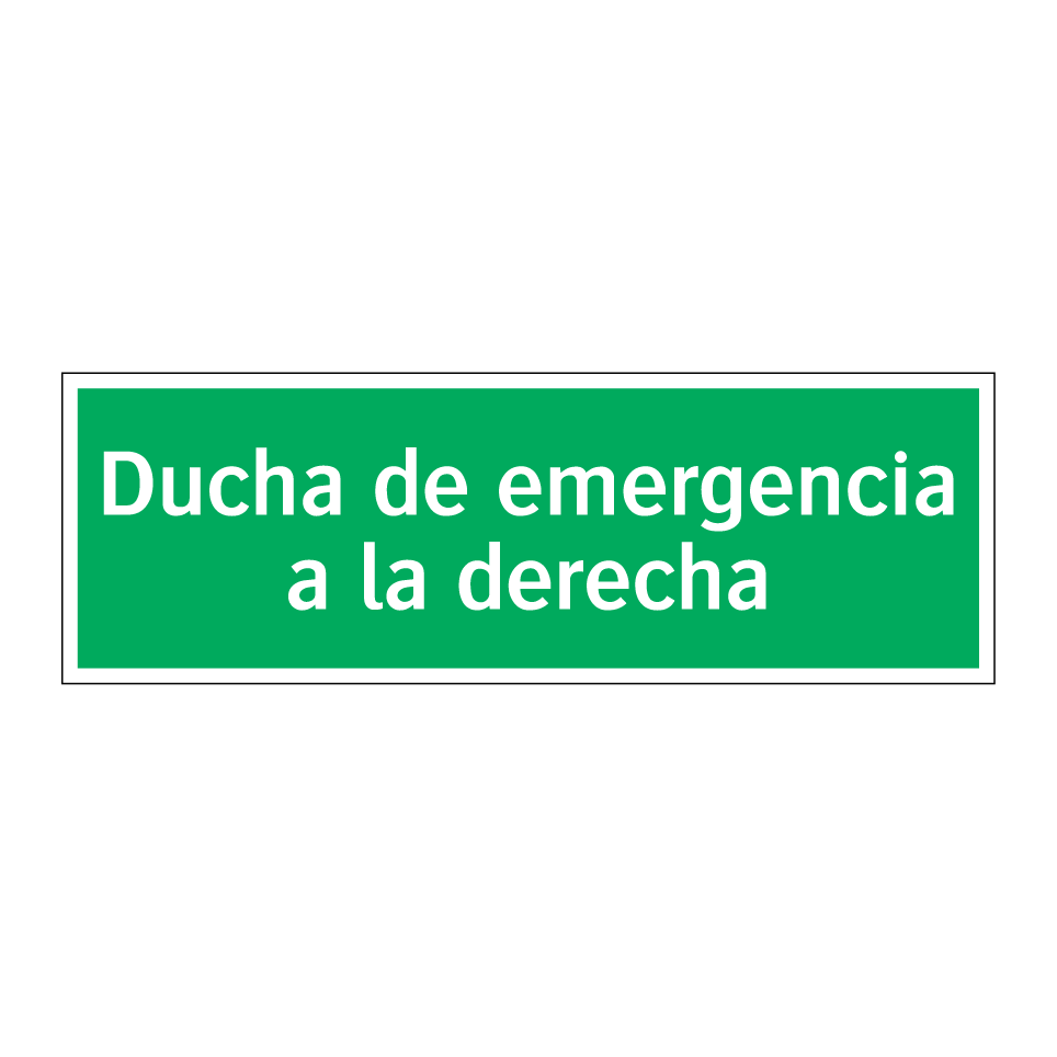 Ducha de emergencia a la derecha