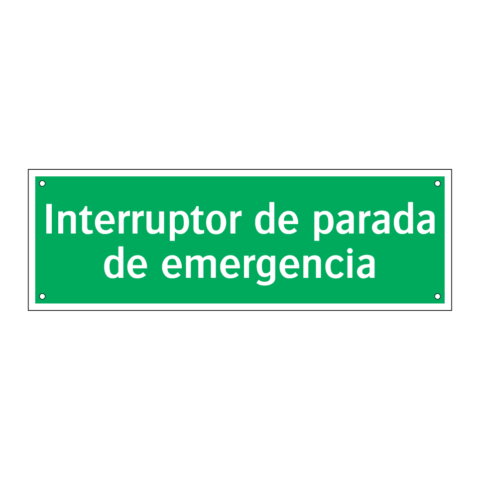 Interruptor de parada de emergencia